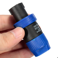 NL4FC 4 Pole Plug Mannelijke Speaker Audio Kabel Connector Blauw