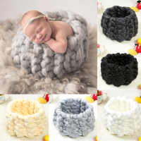 Nordic Gebreide Leuke Eierschaal Pasgeboren Baby Nest Hoed Slaapzak Foto Props Fotografie Schieten Kussen