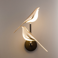 Nordic Magpie LED Wall Lamp Indoor Lighting For Home Living Room Bedside Kitchen Mirror Touch Switch Sconce Wall Light D