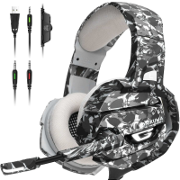 ONIKUMA K5 Gaming Hoofdtelefoon Bass Headset Surround Sound RGB USB 3.5Mm Bedrade Over head Headset met Microfoon voor C