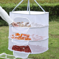Opvouwbaar hangend droogrek Mesh Droger met ritsen voor Garnalen Vis Fruit Groenten Kruid