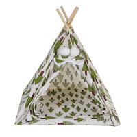 Opvouwbaar linnen huisdierenbedtent, hondenbed, wasbaar kattenhuis, puppytent, binnenspeelkleed.