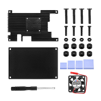 Orange Pi 5 Aluminium behuizing met actieve en passieve koeling radiator met heatsink voor warmteafvoer metalen behuizin