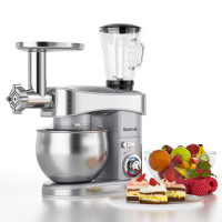 OSMOND SC 213C 1200W 6.5L 3 in 1 keukenmixer Roestvrijstalen strik 6 snelheden Cream Egg Garde Blender Cakedeeg Broodmix