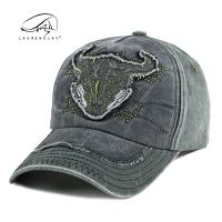 Outdoor borduurwerk gepersonaliseerde randen gewassen Denim Baseball Cap zonnescherm hoed