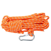 Outdoor Klimtouw 8MM diameter, 10M (32ft) ontsnappingskoord met haak brandweer reddingsparachute klimuitrusting