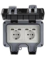 Outdoor Waterdichte USB Stopcontact Stopcontact Airconditioner Outlet EU UK US GER PLUG