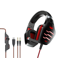 OVLENG GT85 Wired Gaming Headset E Sports met Microfoon LED Stereo Surrounded HiFi Headphone voor PC Laptop