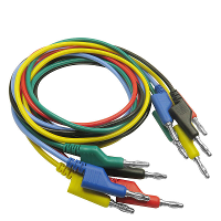 P1036 5 stuks 1M 4 mm banaan naar banaanstekker testkabel voor multimeter tester 5 kleuren