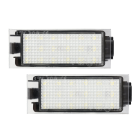 Paar 12V LED kentekenplaatverlichting wit voor Renault Twingo Clio Megane Lagane