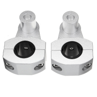 Paar 7/8 inch 22mm 28mm Zilveren Motorcycle Handlebar Clamp Aluminium Mount Bracket
