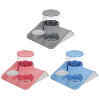 Pet Waterer Meerlaags filter Verzegelde kattenbak 2L Voerbak voor automatisch drink  en voerapparaat voor katten Automat