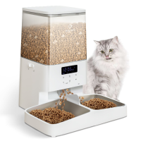 PETEMPO Afneembare Wasbare 5L Automatische Kat Feeder Auto Huisdier Kat Droge Voedsel Dispenser Digitale Display Feeder