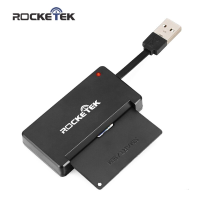 【Platte versie】 Rocketek USB 2.0 Smart Card Reader geheugen voor CAC ID Bank EMV Electronic DNIE Dni SIM Cloner Connecto