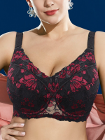 Plus Size Push Up borduurwerk dunne volledige dekking katoen Linning verzamelen behas