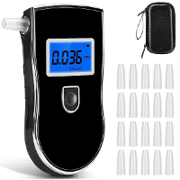 Portable Alcoholtester met 20 mondstukken Professionele nauwkeurigheid Bloedalcoholtester LCD scherm Persoonlijke alcoho