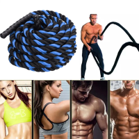 Power Begeleiding Battle Rope 25/38 MM Breed Polyester 9 M/12 M/15 M/Lange Oefening Trillingen Touwen Gym Spier Building