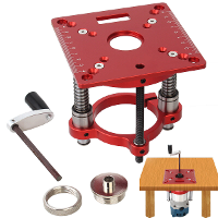 Precisie routerliftkit met router tafelinzetplaat maximale hefhoogte 70 mm Houtbewerkingsgraveergereedschap voor motoren