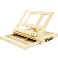 PSE2 Houten Desktop Draagbare Schildersezel Simplicity Design Multifunctionele plank met lade voor thuiskantoor