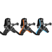 PULUZ Motorhelm Kinbandbevestiging met siliconen pad voor GoPro DJI Osmo actiecameras