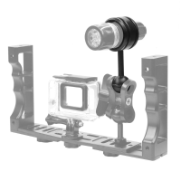 PULUZ PU254 1 Inch balhoofdhouder Adapter Magic Arm naar duiklamp Vaste clip voor onderwaterduiken Strobe Behuizing lich