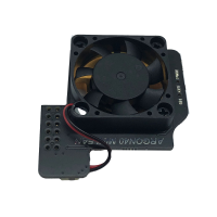 PWN Snelheidsregelende Koelventilator + Zuiver Koperen Metalen Basis Radiator met Schakelknop voor Raspberry Pi 4B/3B+/3