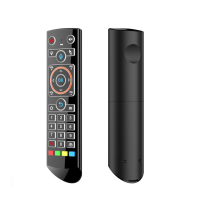 Q2 Spraakbesturing Flying Mouse 2.4G voor Set Top Box Projector Draadloze Afstandsbediening Air Flying Mouse Blacklight