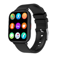 Q9 Pro 1.85 Inch HD Scherm Lichaamstemperatuurmeting Hartslag Bloeddruk SpO2 Monitor Fitness Tracker 45 Dagen Lange Stan