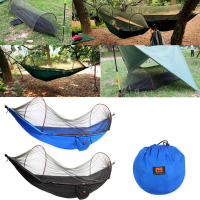 Raagbaar buiten kamperen parachute hangmat schommelbed met muskietennet