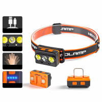 Raagbare sensor hoofdlamp COB LED hoofdlamp USB oplaadbare hoofdlamp Hoofdlamp met ingebouwde batterij
