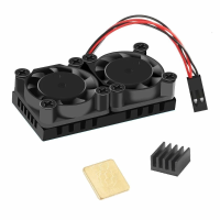 Raspberry Pi 4 Model B Dubbele ventilator met koellichaam Ultieme dubbele koelventilatoren voor Raspberry Pi 4B/3B+