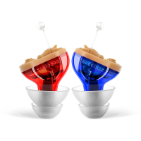 Red & Blue CIC Mini Noise Canceling Hearing Aid Reduction Hearing Aid Headset Sound Amplifier Deaf Aid