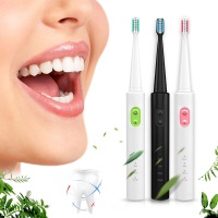 Reizen Oplaadbare Ultrasone Elektrische tandenborstel Waterdicht 3 Reinigingsstand Tanden Schoon + 4 Hoofden