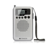 Retekes TR106 Mini radio Draagbare radio FM AM radio met LCD scherm Digitale afstemming Luidspreker Hoofdtelefoonaanslui