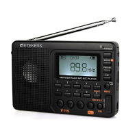 Retekes V115 radio FM AM SW Draagbare radios Oplaadbare kortegolfradio apparaten Alle volledige golven USB recorder