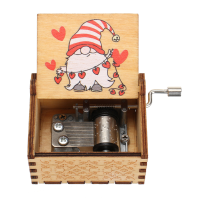 Retro Houten Muziekdoos Hand Gegraveerd Muzikaal Speelgoed Kinderen Verjaardag Xmas Gifts