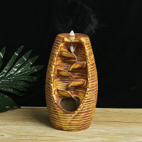 Retro keramische backflow waterval rook wierookbrander wierookvat houder decor + kegels
