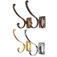Retro Zink Legering Montage Haken Handdoek Kleding Hoed Jas Hanger voor Deur Muur