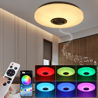 RGBW LED Plafondlamp Muziek Speaker Bluetooth APP + Afstandsbediening Slimme Slaapkamer Plafondlamp