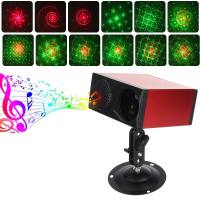 Rode + groene LED podiumverlichting Geluidscontrole + Auto Bluetooth muziekluidspreker KTV DJ Home