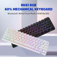 Royal Kludge RK61 Mechanical Keyboard 61 Keys bluetooth 5.0 Wired Dual Mode RGB Gaming Keyboard