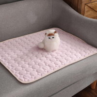 Roze hond Huisdier Kat Koelmat Zomer Koel Bedkussen Kussen Warmteverlies Netto Katoenen huisdiertapijt