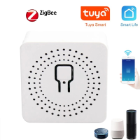RSH 16A Mini Zigbee3.0 Smart Switch Twee Weg Draadloze AAN / UIT Schakelaar APP Afstandsbediening Werkt Met Tuya ZB Gate