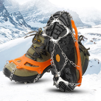 RVS laskettingen met 12 tanden voor ijs grip voor antislip schoenhoesjes voor kamperen, klimmen, sneeuwskiën.