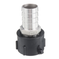 S60x6 IBC tank grove schroefdraadafvoeradapter naar 38/45/50/60 mm roestvrijstalen slanguitlaatconnector. Vervangend ven