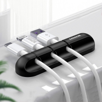 SAMZHE 2 stks Siliconen Kabel Organizer Clips Desktop Kabelhaspel 3 Clips Kabel Houder Flexibele Kabel Management LX 01