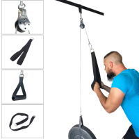 Set van 8 stuks Fitness DIY katrolkabelmachine Arm Biceps Triceps Handkrachttraining Home Gym Oefeningstools