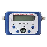 SF 95DR Professionele Satelliet Finder met hoge nauwkeurigheid, verlicht display, LNBF frequentie indicator, Plug & Play