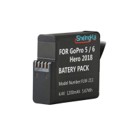 ShelngKa FLW 211 4.4V 1200mAh 5.67Wh LiPo batterij voor GoPro Hero 5/6 / Hero 2018 FPV actiecamera