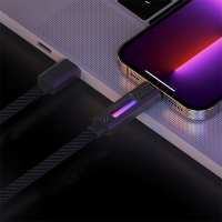 SHEZI RGB 60 W USB Type C Opladen Data Kabel Nylon Gevlochten Draad Oplaadkabel voor iPhone voor iPad XIAOMI Huawei Lapt